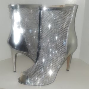 BLING PEEP TOE ANKLE BOOTS!! FABULOUS!!  Size 9